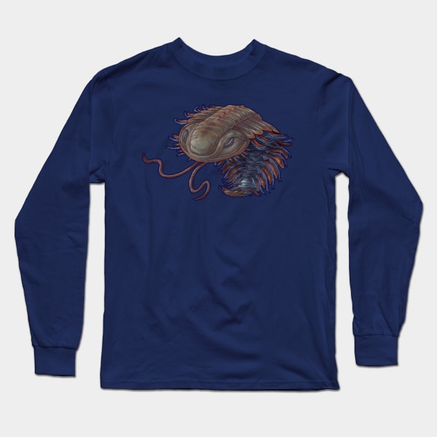 Triarthus eatoni (trilobite) Long Sleeve T-Shirt by CoffeeBlack